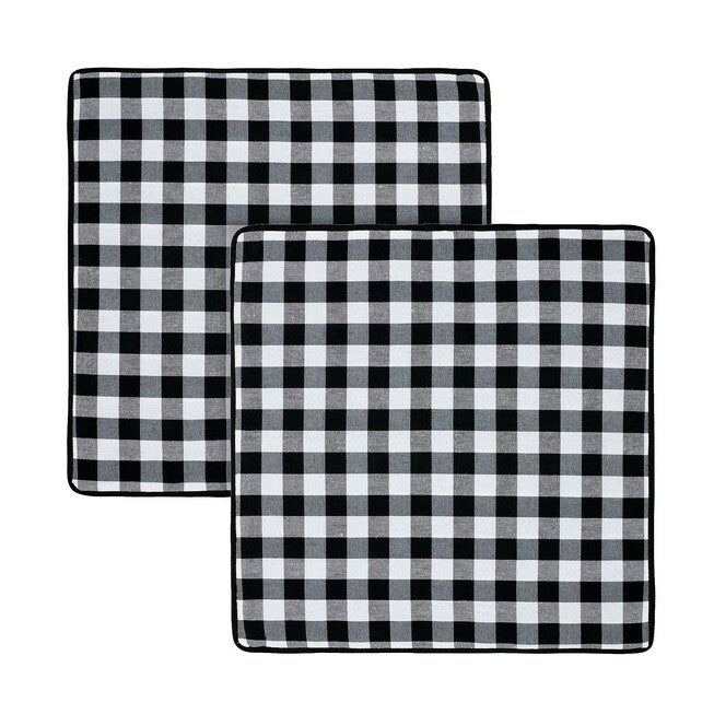 Buffalo Check Throw Pillow Covers - 18-in x 18-in - Set of Two, , alternate image number null
