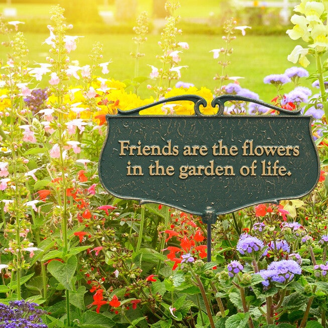 Friends Are The Flowers Garden Poem Sign, , on-hover image number 1