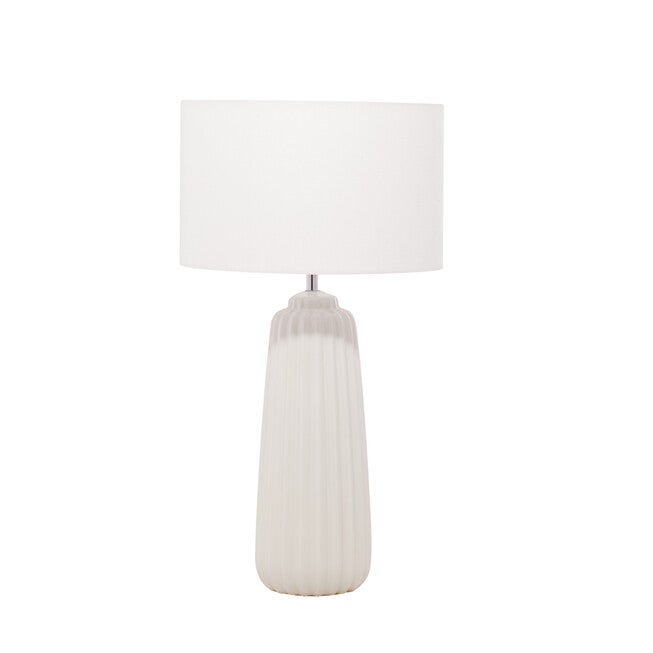 White Stone Traditional Table Lamp, WHITE, hi-res image number null