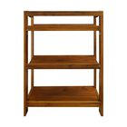 Stratford 3-Shelf Folding Bookcase-Warm Brown, , alternate image number null