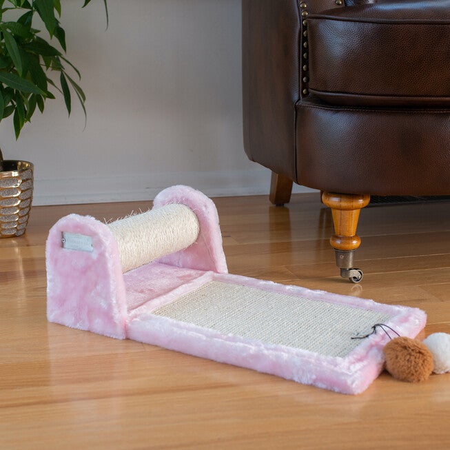 Real Wood Rolling Cat Scratcher Toy, Sisal Scratching Board, , alternate image number null