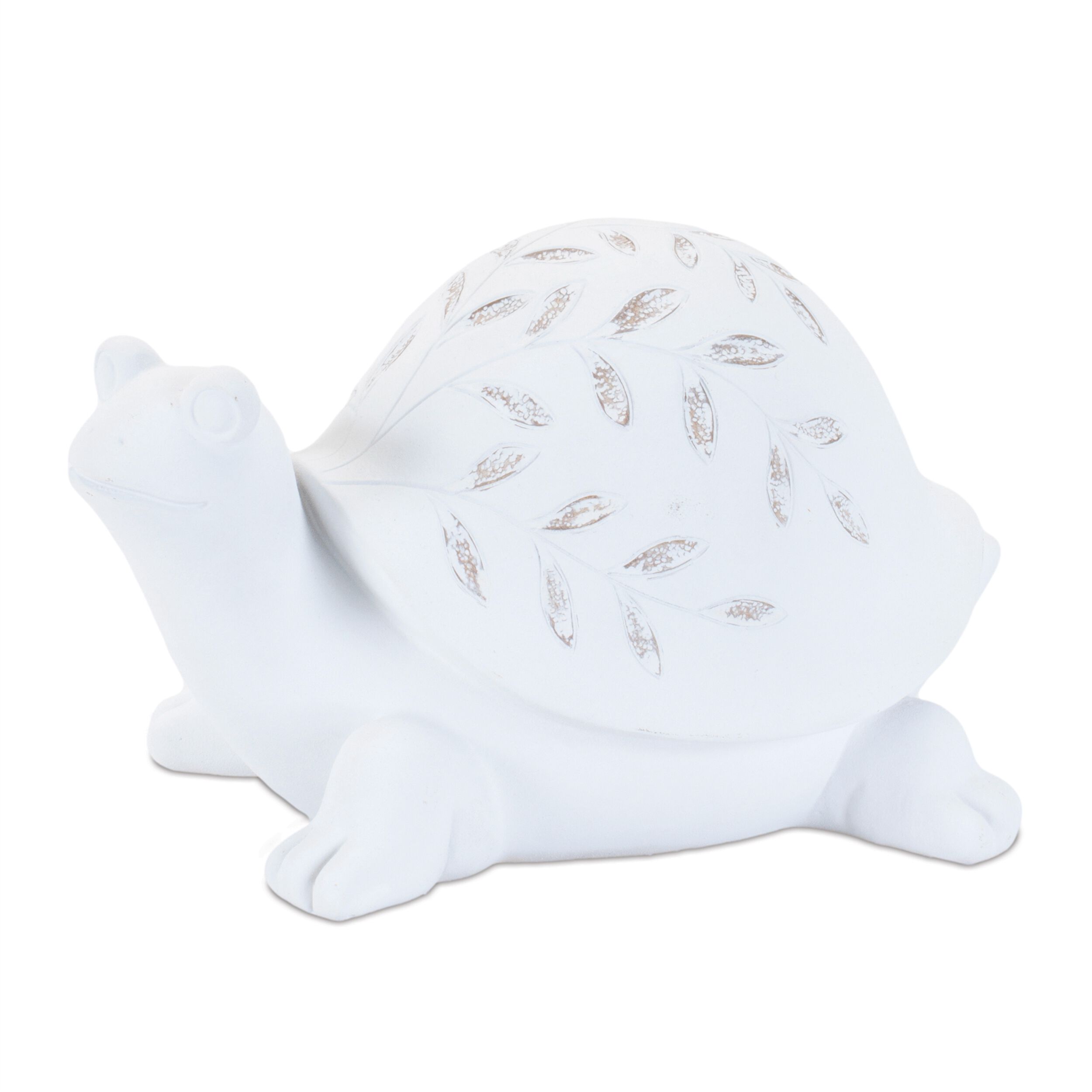Etched Frog and Turtle Figurine Set of 2, WHITE, alternate image number 3