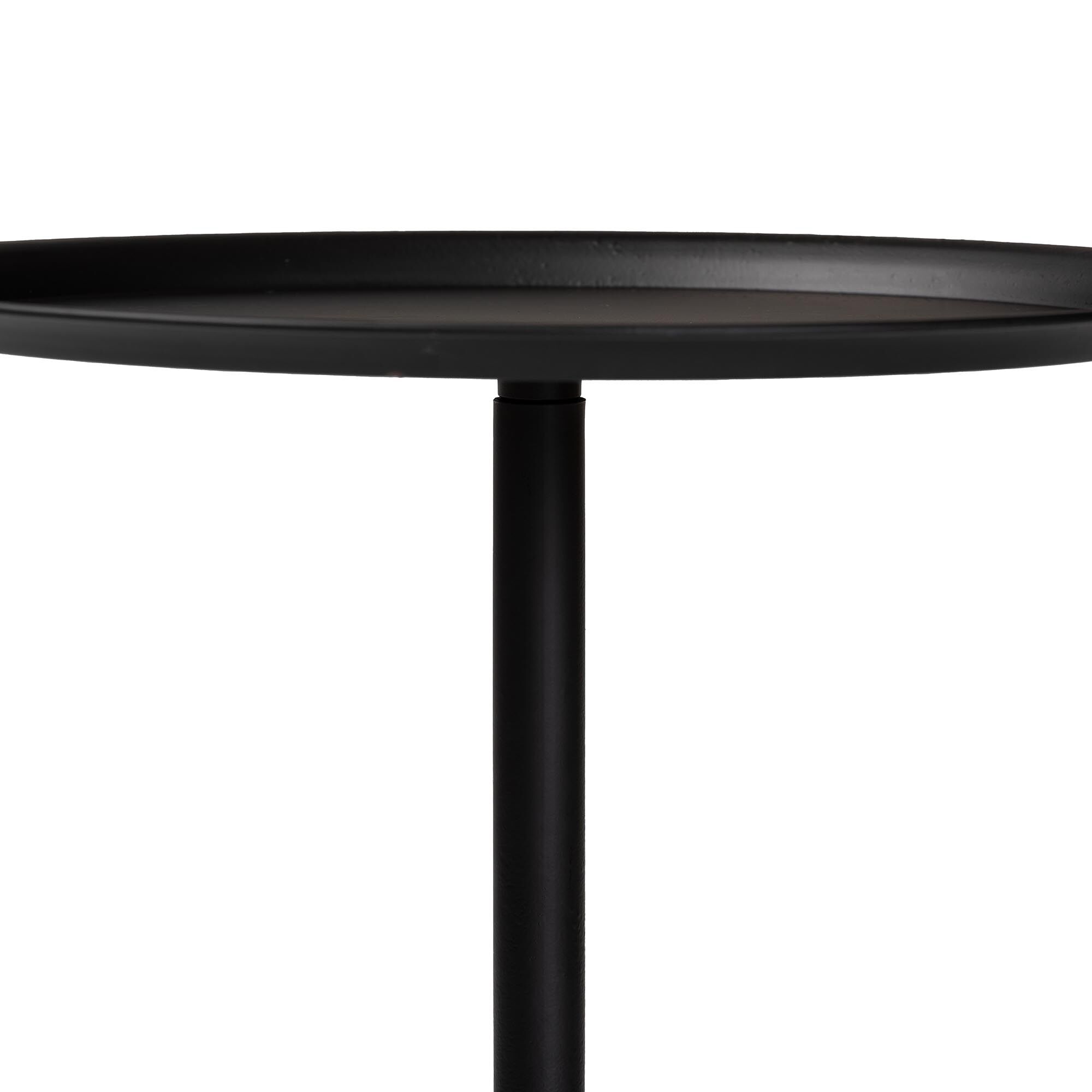 Webb White Metal Pedestal Side Table, BLACK, alternate image number 2