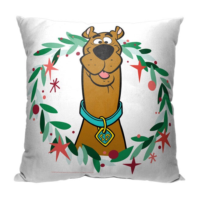 Wb Scooby Doo Festive Scooby 18X18 Printed Throw Pillow, O, hi-res image number null