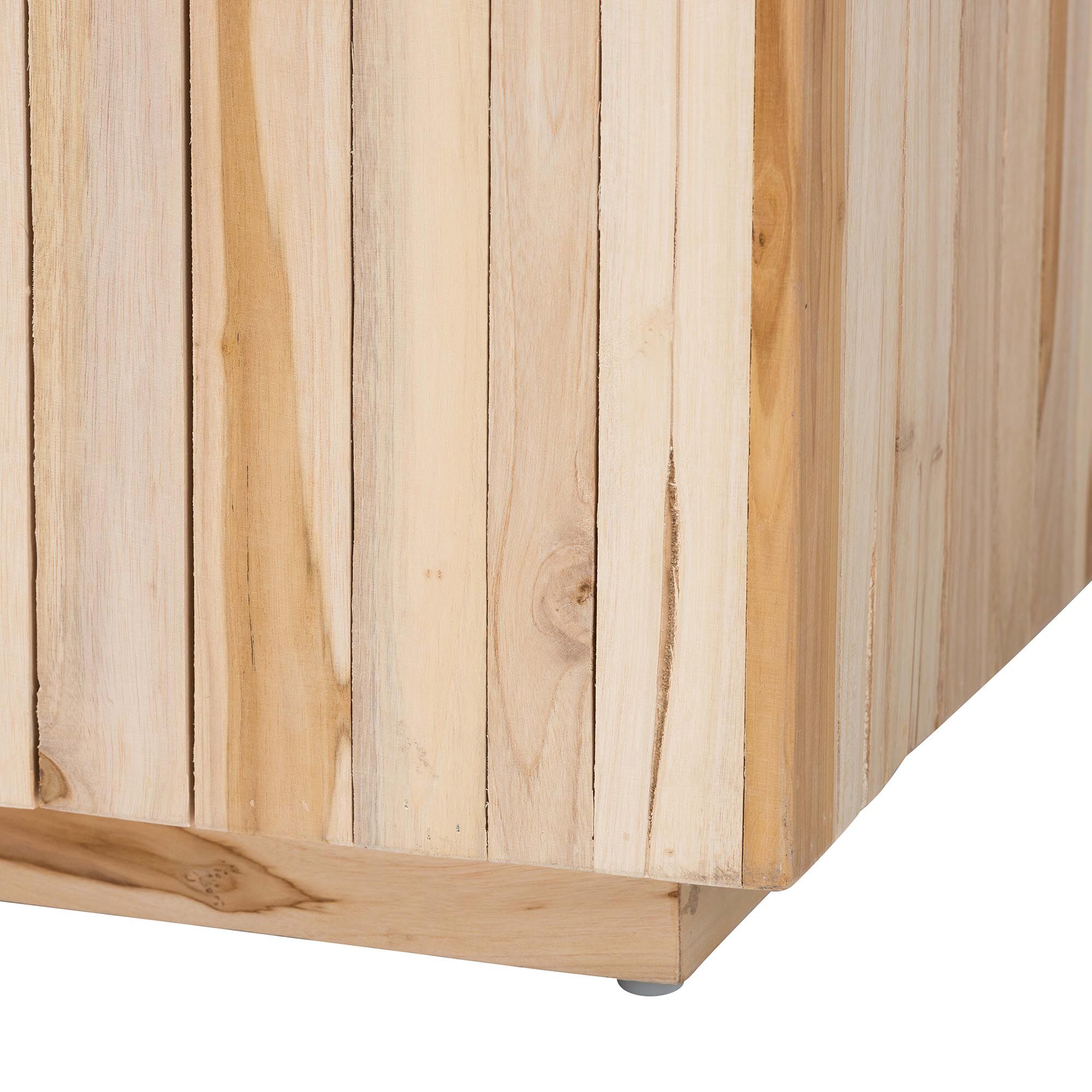 Augusta Bohemian Natural Teak Wood Coffee Table with Unique Repurposed Wood Logs, NATURAL, alternate image number 5