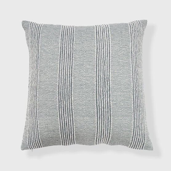 Euro Stripe Textured Throw Pillow, DARK GRAY, hi-res image number null