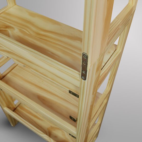 3-Shelf Folding Student Bookcase 20.75" Wide-Natural, , alternate image number null