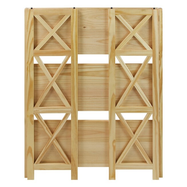Montego 3-Shelf Folding Bookcase -Natural, , alternate image number 2