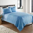 Seersucker Solid Blue 6-In-1 Quilt Set, , alternate image number null