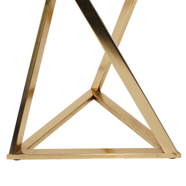 Set of 2 Gold Marble Contemporary Accent Table, 14 inches x 24 inches, , alternate image number null