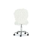 Fulton Faux Flokati Office Chair White, , alternate image number 2