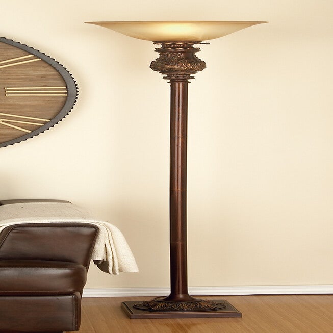 Brown Metal Traditional Floor Lamp, , alternate image number 3