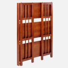 3-Shelf Folding Stackable Bookcase 27.5" Wide-Mahogany, , alternate image number null