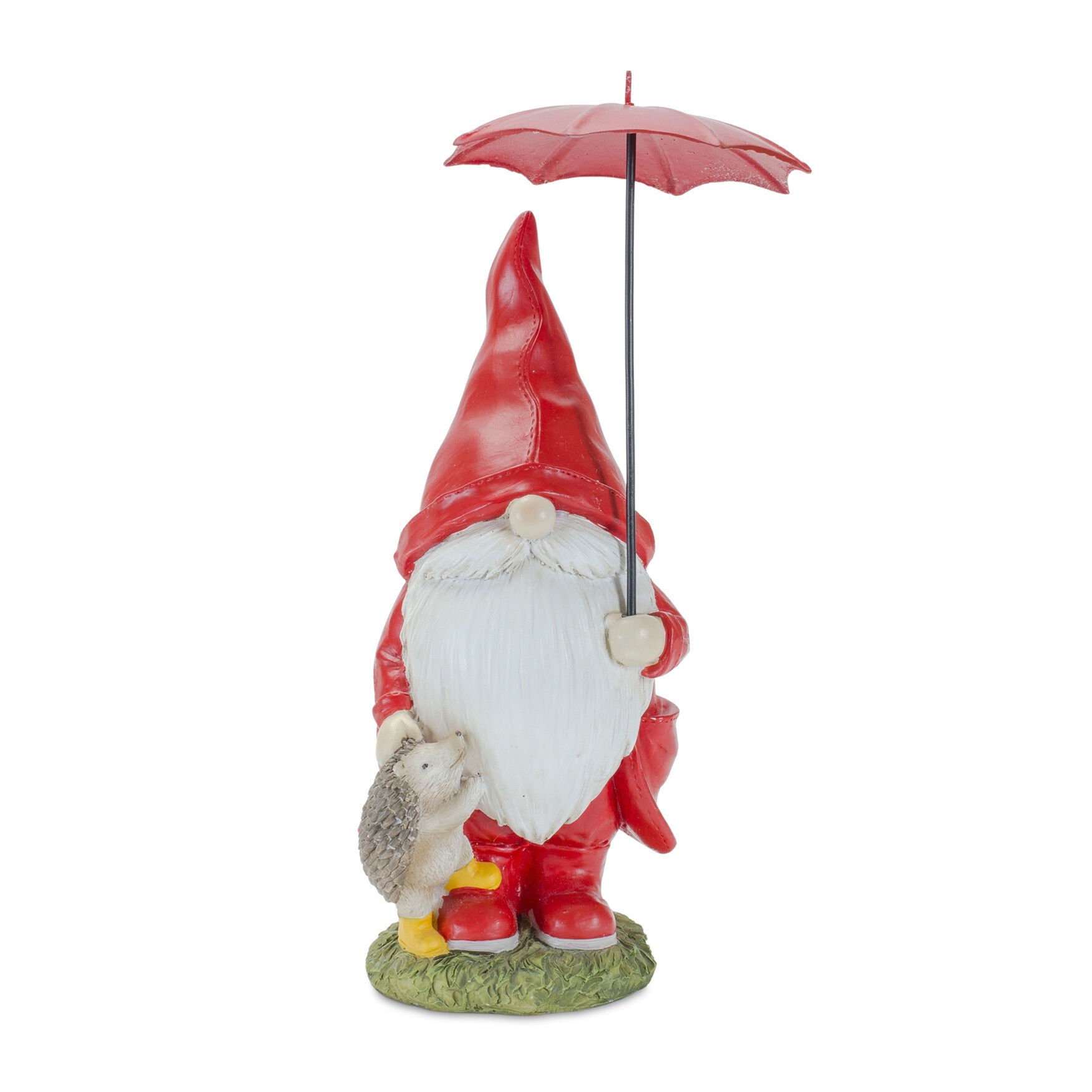 Garden Gnome With Umbrella And Woodland Animals (Set Of 4), , alternate image number 2