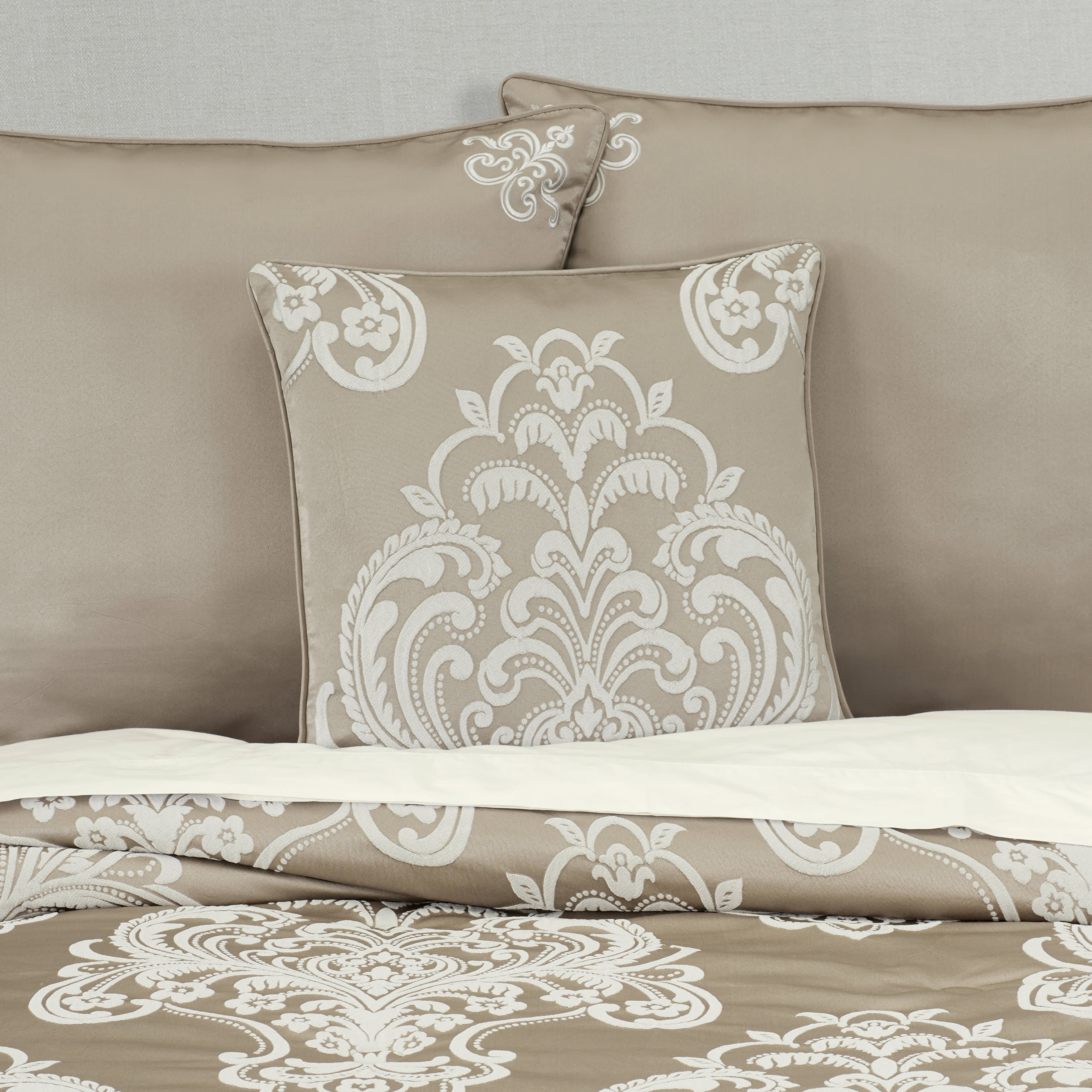 Potenza Sand 20 Inch Square Decorative Throw Pillow, SAND, alternate image number 1