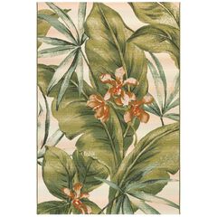 Liora Manne Marina Tropical Leaf Indoor/Outdoor Rug 23"X7
