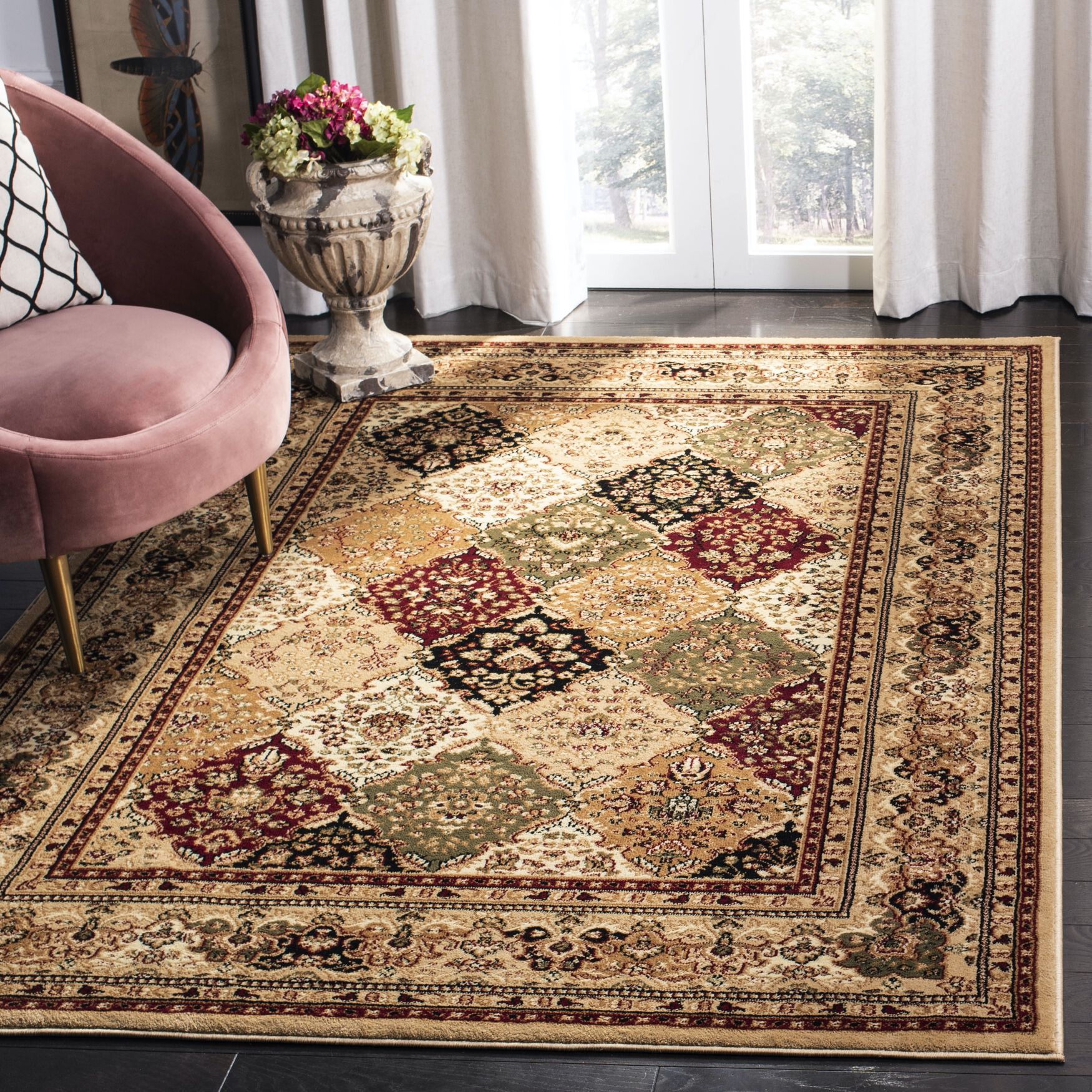 Lyndhurst 221 Multi / Beige 8&#39; X 8&#39; Square Square Rug, , on-hover image number 1