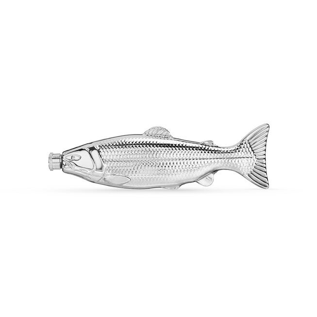 Stainless Steel Trout Beverage Flask, METALLIC, hi-res image number null