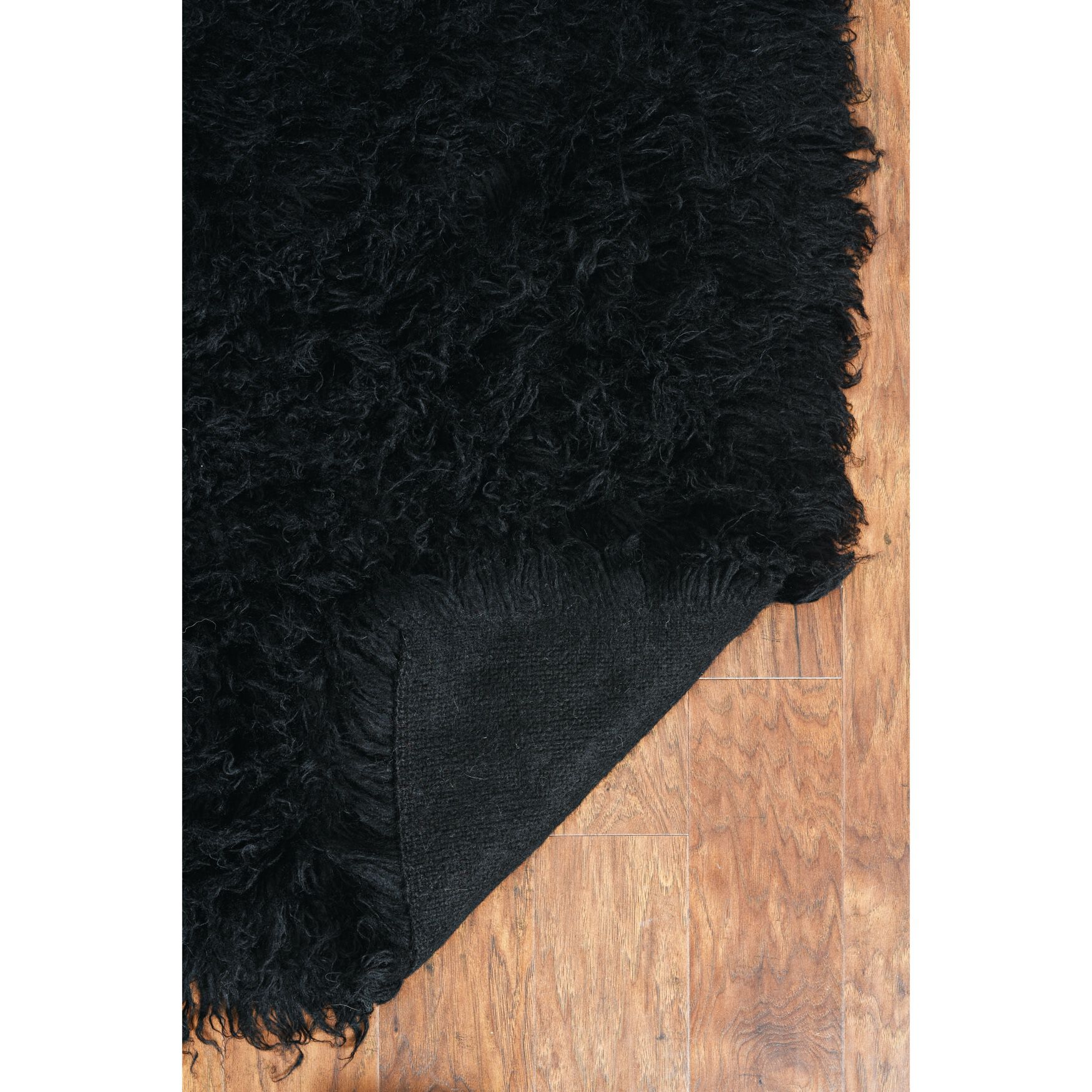 Flokati Black Rug, , alternate image number 5