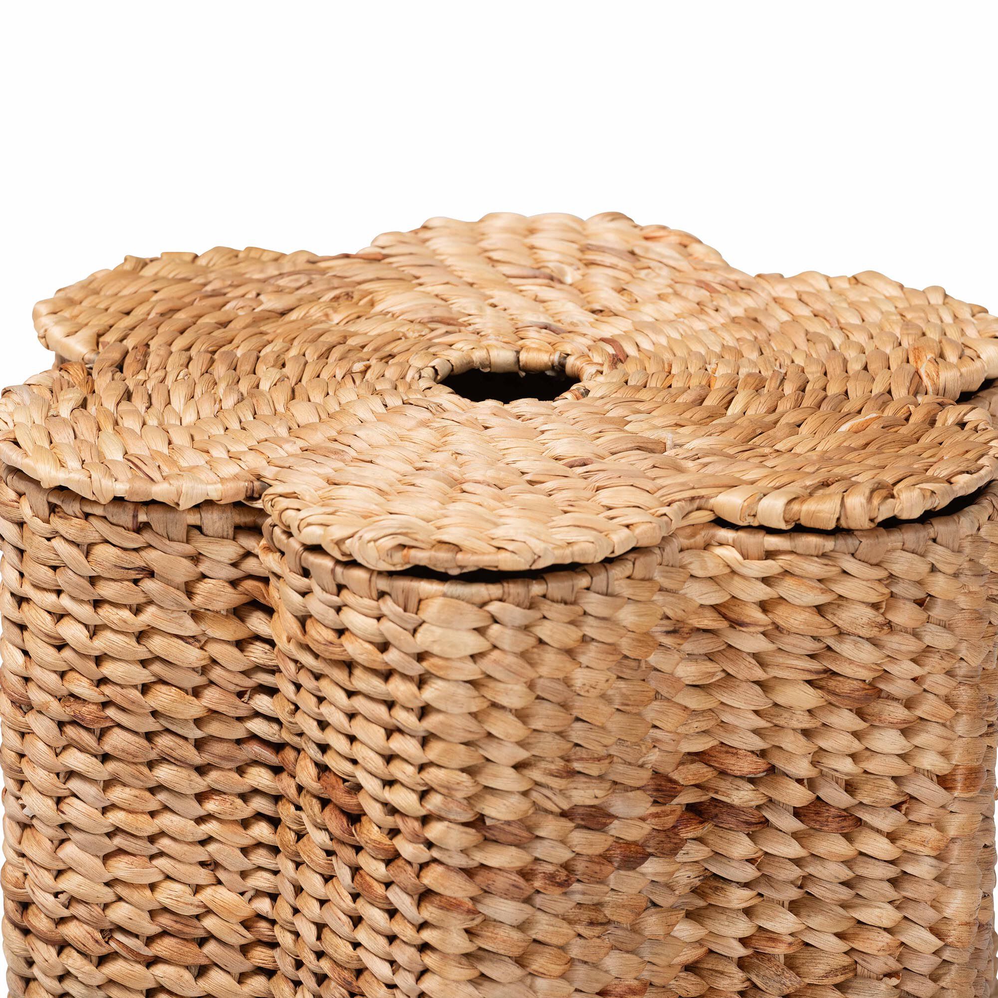 Della Woven Seagrass Laundry Hamper, NATURAL, alternate image number 3