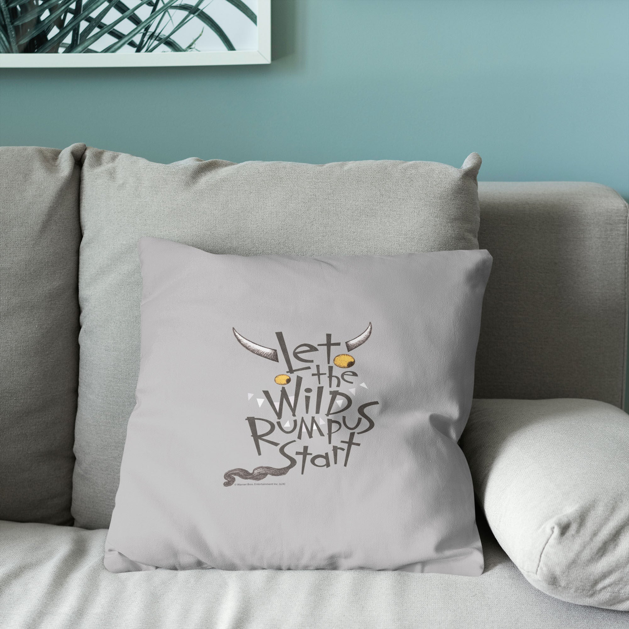 Warner Bros. Where the Wild Things Are Wild Rumpus Throw Pillow 18X18 Inches, GRAY, alternate image number 3