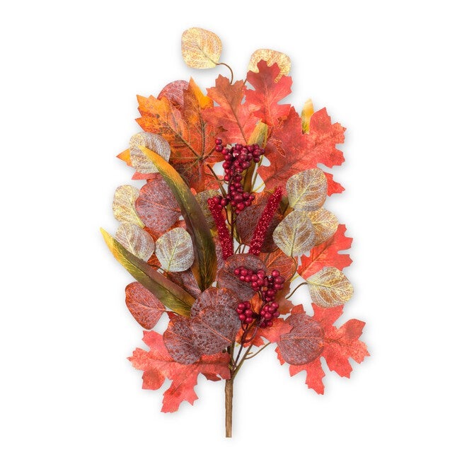 Mixed Fall Foliage Leaf Stem (Set Of 2), ORANGE, hi-res image number 0