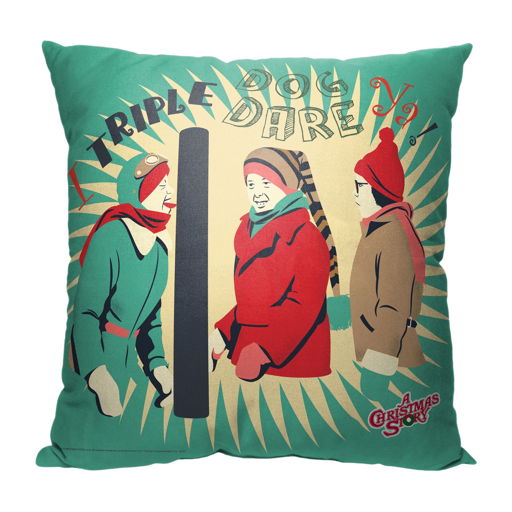 Wb A Christmas Story Triple Dog Dare Ya Printed Throw Pillow, O, hi-res image number 0