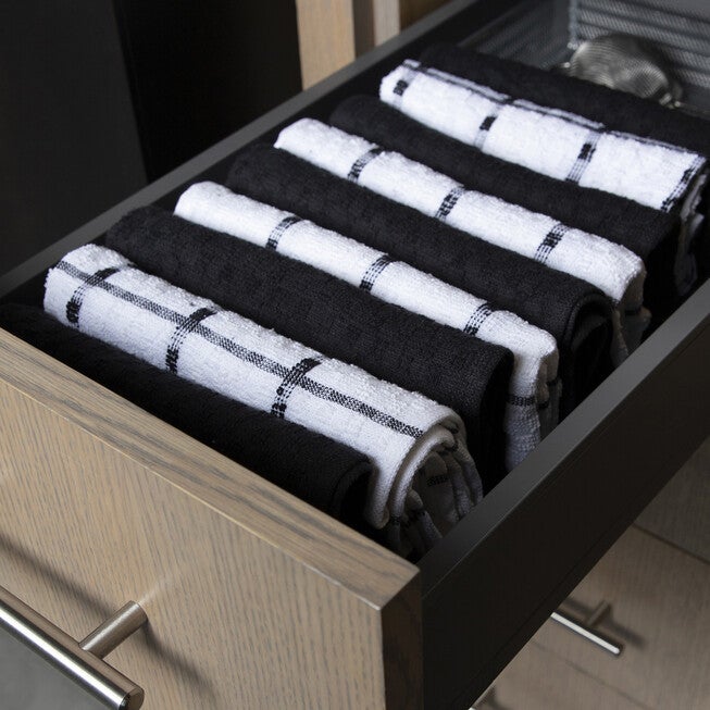 16Pk Pebble Terry Kitchen Towel Set, , alternate image number null