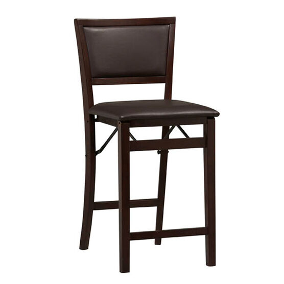 Triena Pad Back Folding Counter Stool 24", ESPRESSO, hi-res image number null