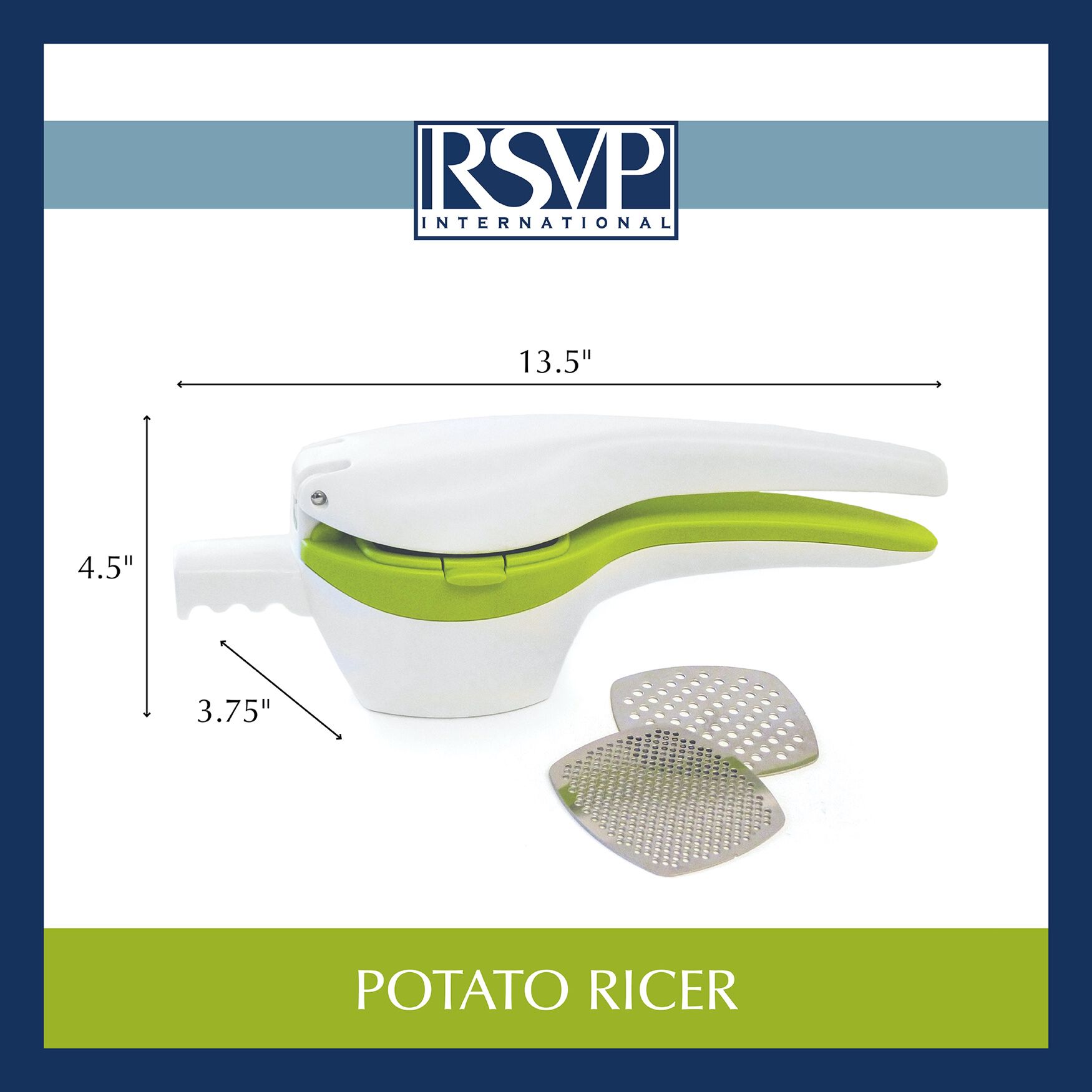 Potato Ricer - White & Green, , on-hover image number 1