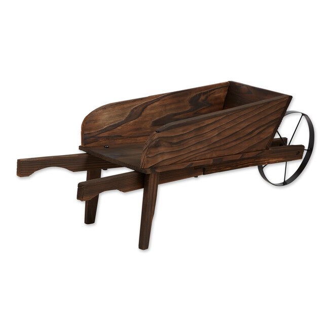 Country Flower Cart Planter, BROWN, hi-res image number 0