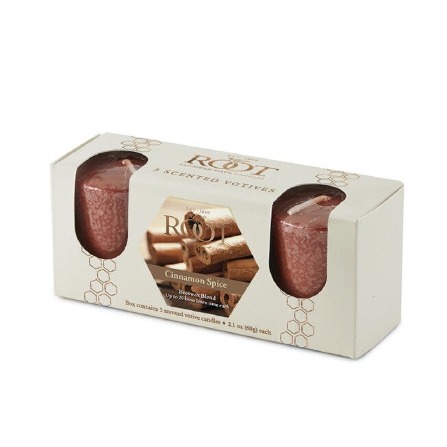 Cinnamon Spice Scented Votive Candle, Set 3, CINNAMON, hi-res image number null
