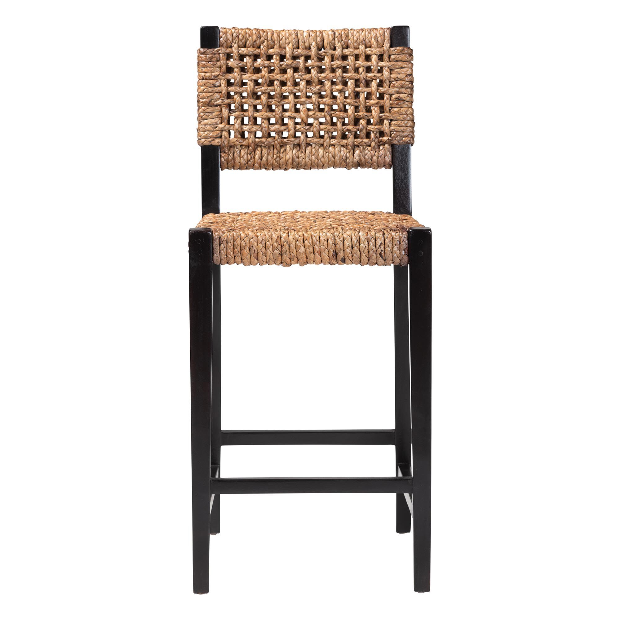 Alise Seagrass Bar Stool, DARK BROWN, alternate image number 2