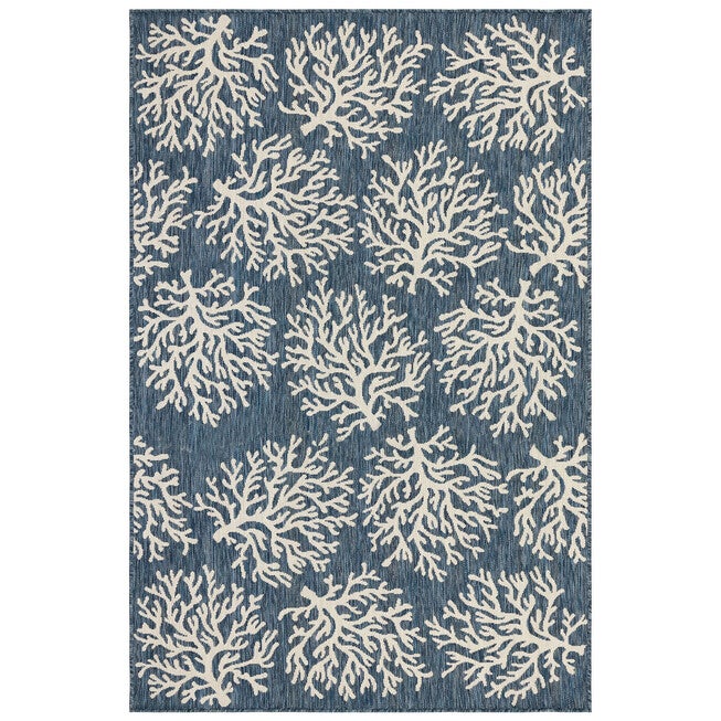 Liora Manne Carmel Coral Indoor/Outdoor Rug, NAVY, hi-res image number null