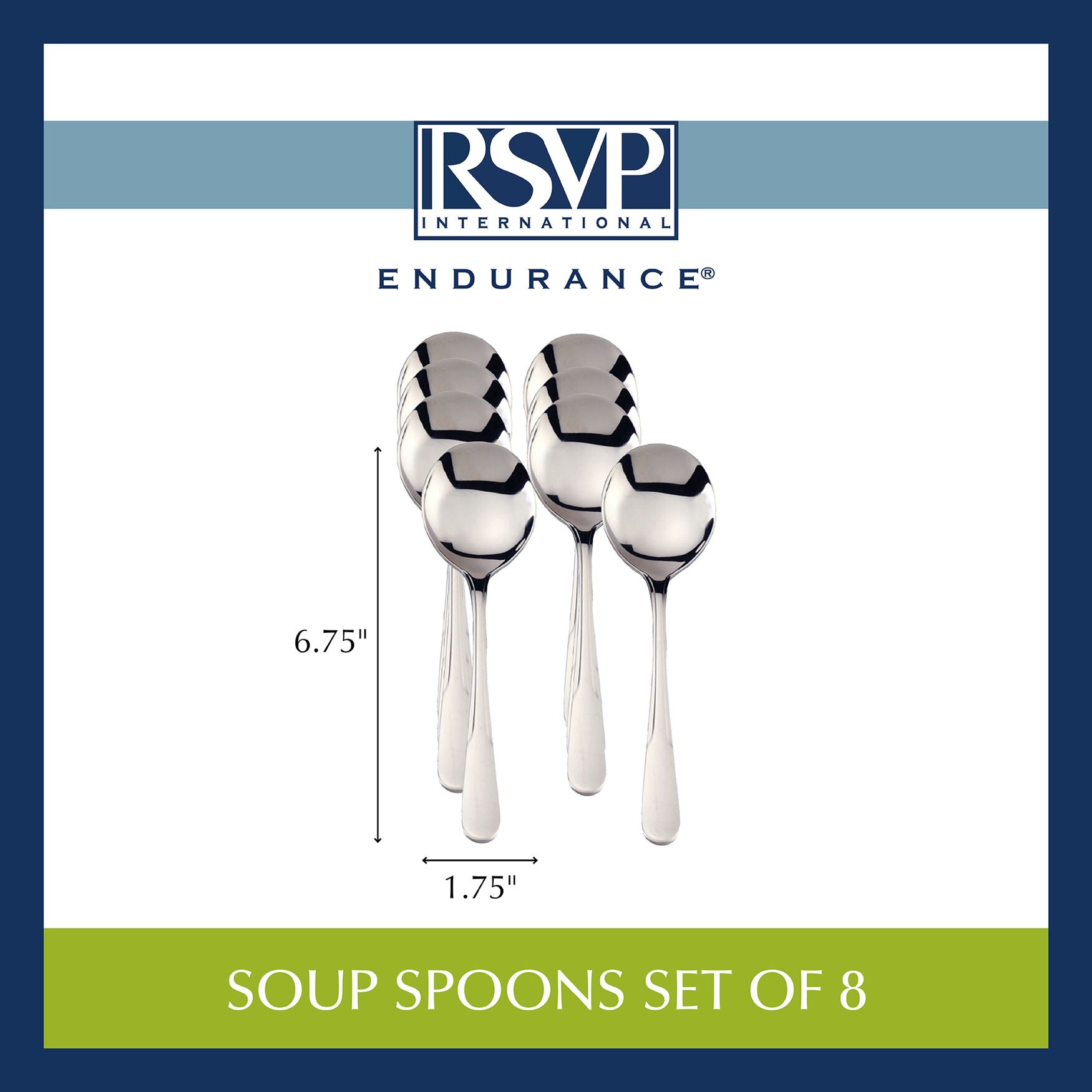 Soup Spoons Boxed Stainles Steel, Set 8, , alternate image number 4