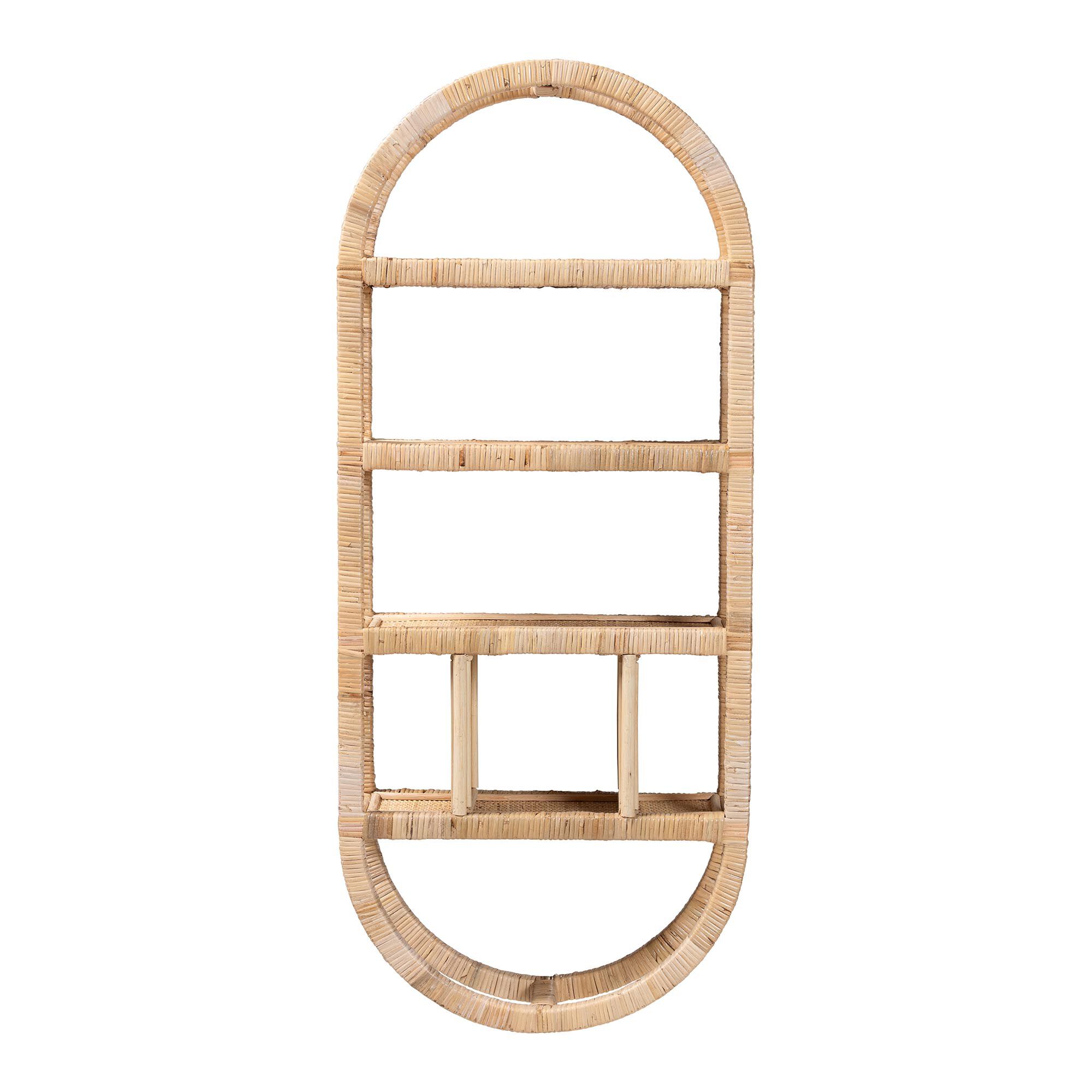 Labonita Natural Rattan Wall Shelf, BROWN, alternate image number 2