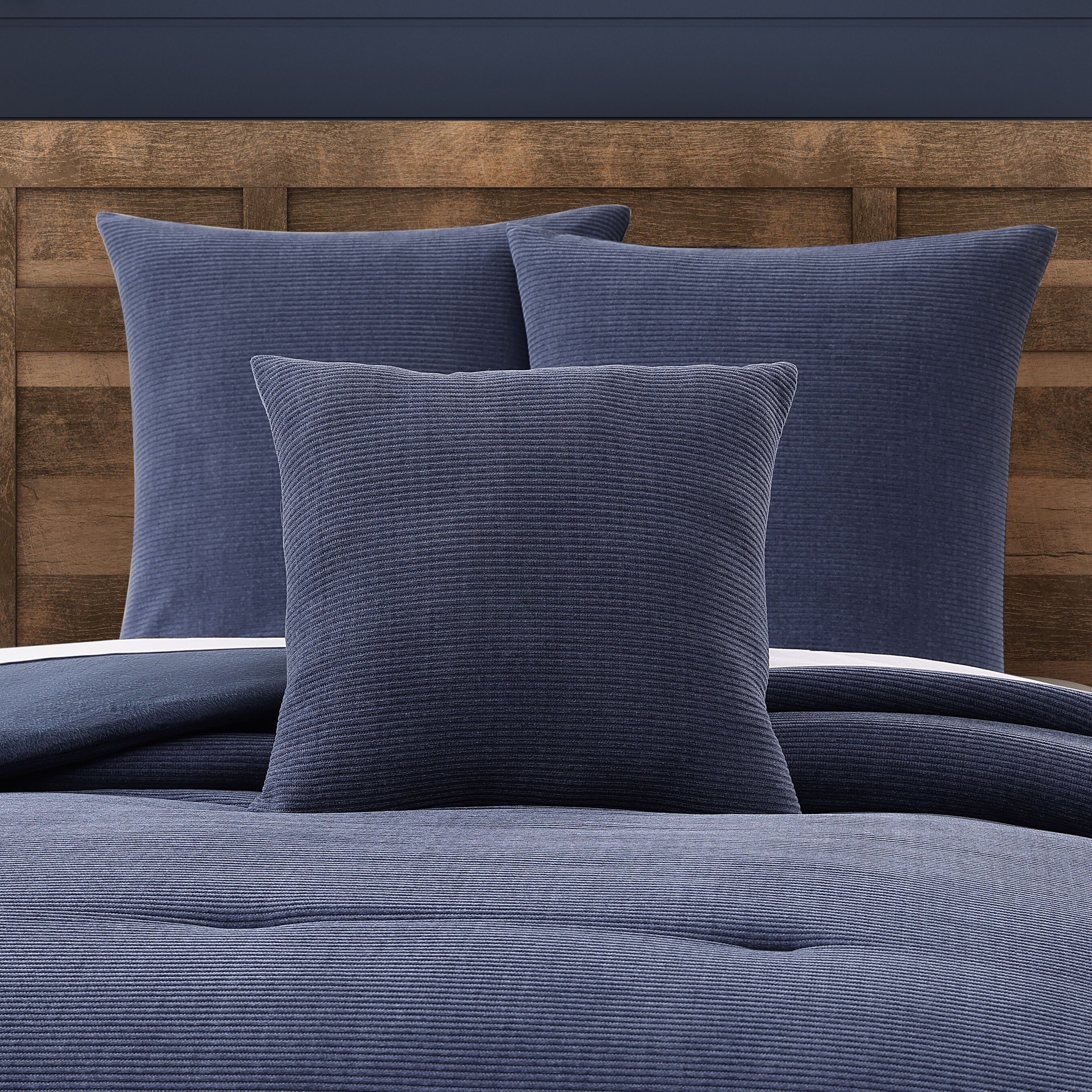 RIVERSIDE 20 inches SQUARE DECORATIVE THROW PILLOW, BLUE, hi-res image number 0