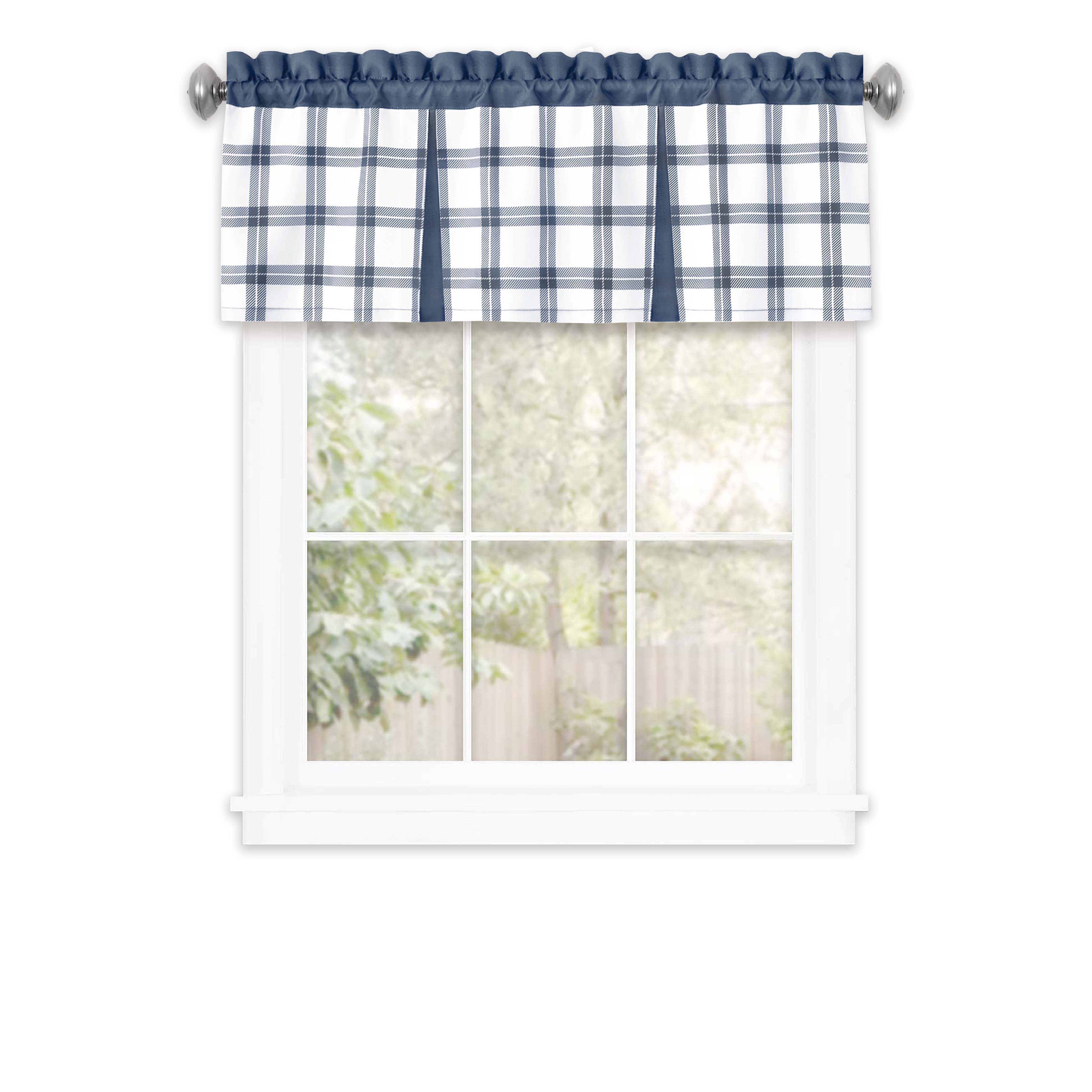 Tate Window Curtain Valance, BLUE, alternate image number 1