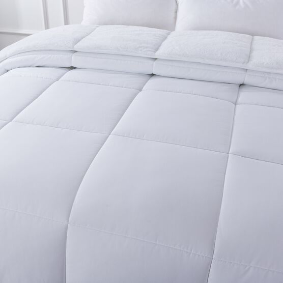 Cozy Down Alternative Reversible Comforter, White, , alternate image number null