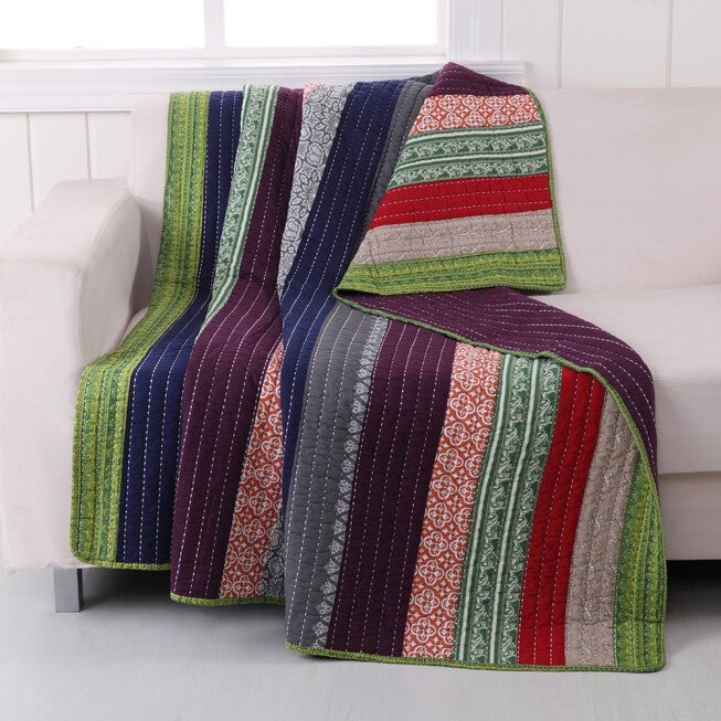 Marley Quilted Throw Blanket, CARNIVAL, hi-res image number 0
