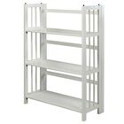 3-Shelf Folding Stackable Bookcase 27.5" Wide-White, , alternate image number null