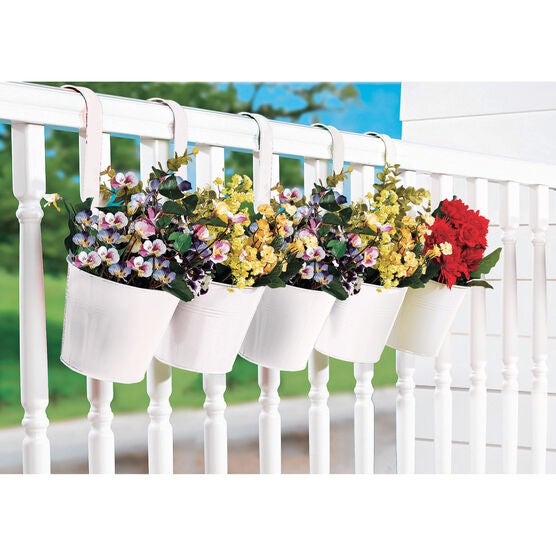 Hanging Planters, Set of 5, WHITE, hi-res image number null