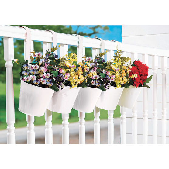 Hanging Planters, Set of 5, WHITE, hi-res image number null