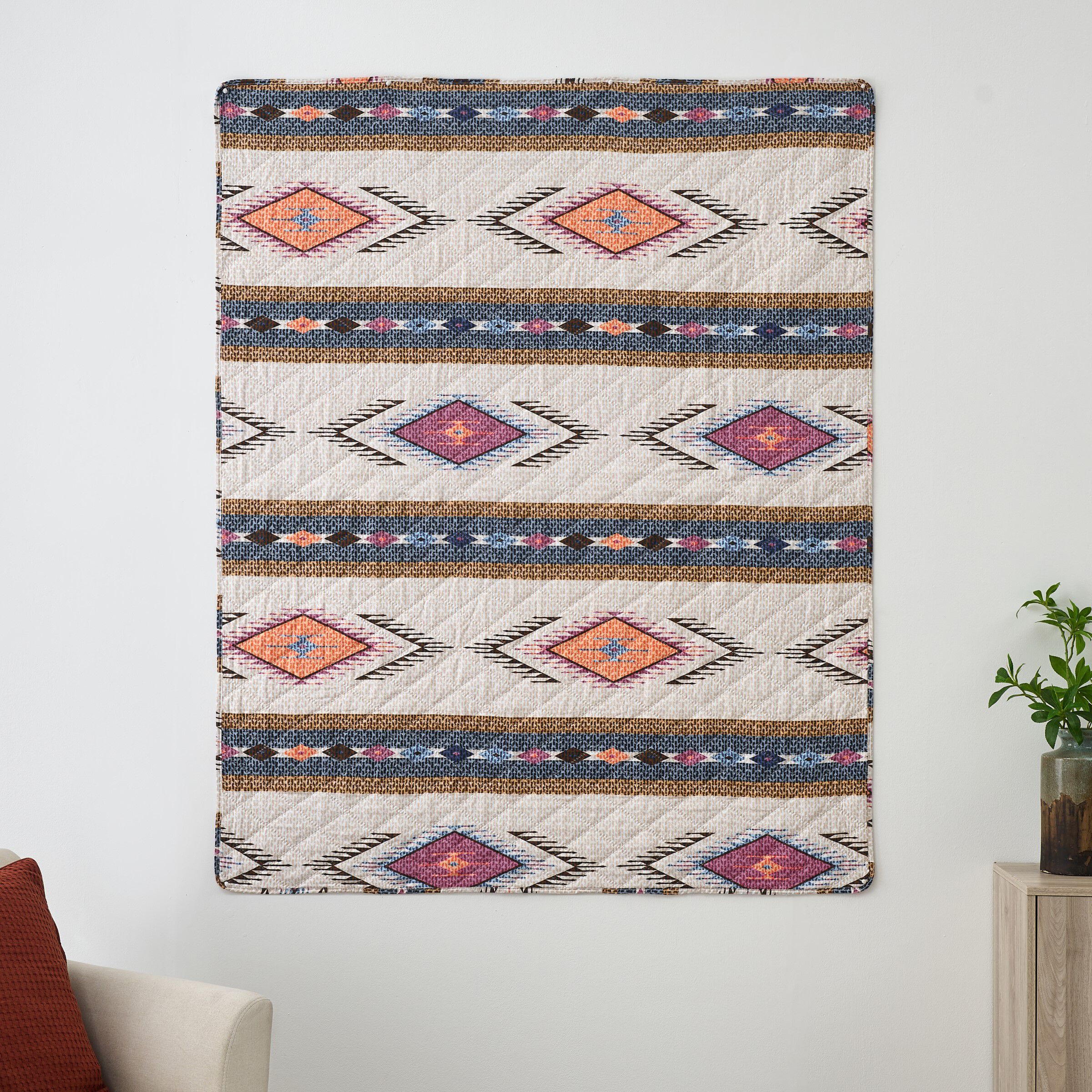 Cheyenne Boho Chic Quilted Throw Blanket, SPIRIT, alternate image number 2