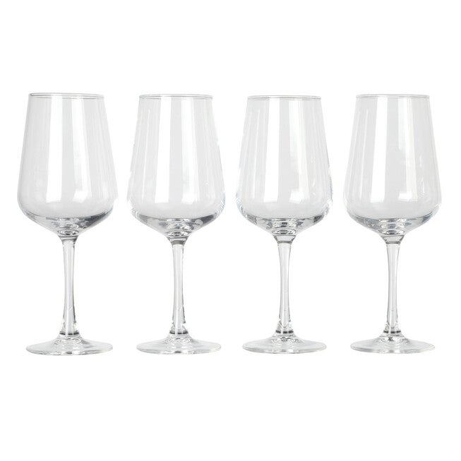 Set of 4, Bellinni White Wine Glasses, CLEAR, hi-res image number 0