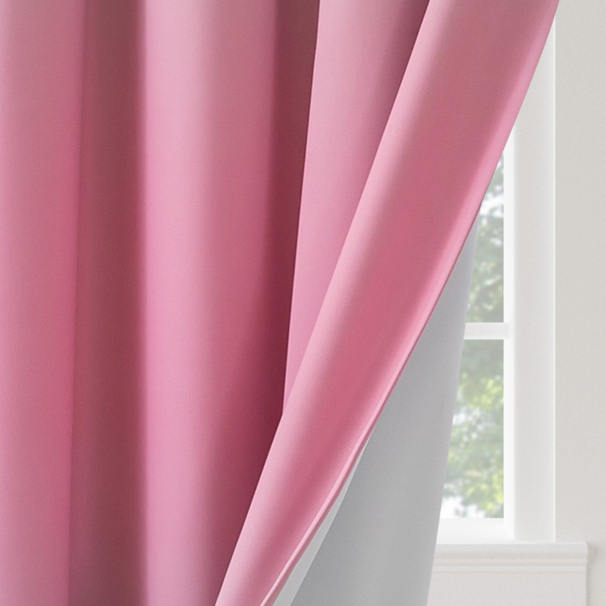 Ombre Room Darkening Grommet Pair, PINK, on-hover image number 1