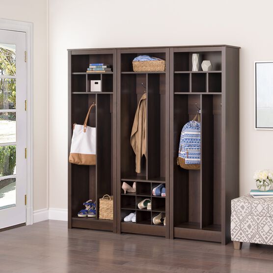 Space-Saving Entryway Organizer, Espresso, , on-hover image number null