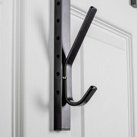 Over The Door Hanger, 2 Organizer Rack, Adjustable Height Hooks For Coat, Hat, Scarf, Bag, Accessory-White, , alternate image number null