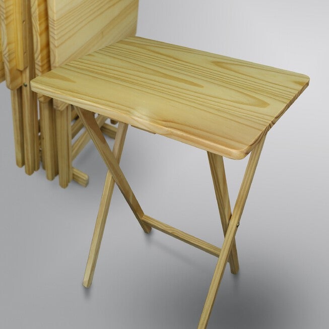 5pcs Tray Table Set-Natural, , alternate image number null