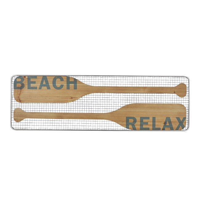 Brown Metal Coastal Sign Wall Décor, BROWN, hi-res image number null